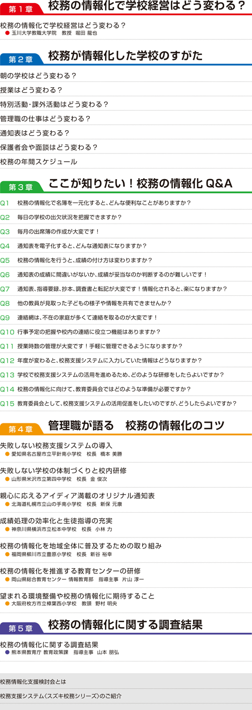 校務の情報化入門 目次画像